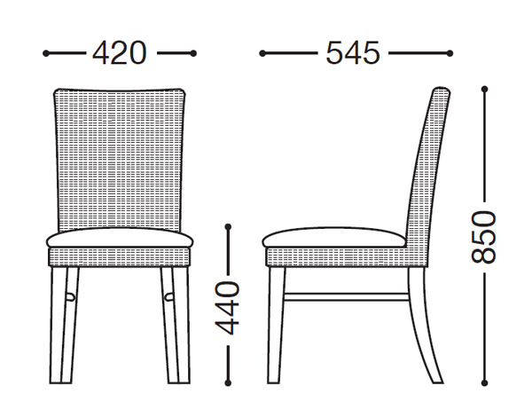 ラタン椅子　寸法