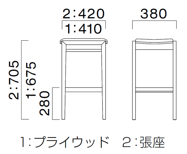 チリオカウンター　図面