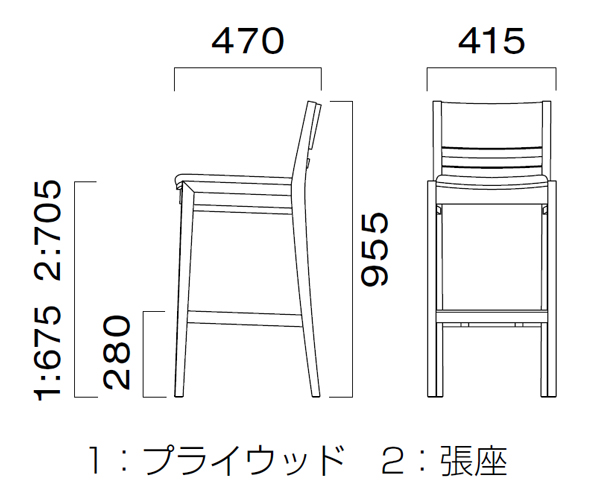 ルクマカウンター　図面