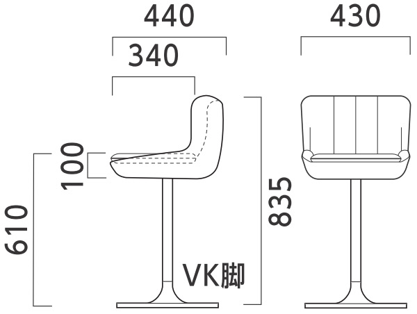 ナンセKカウンター　図面