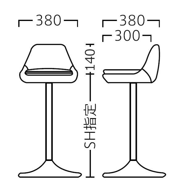 C-3342 スタンドイス 図面