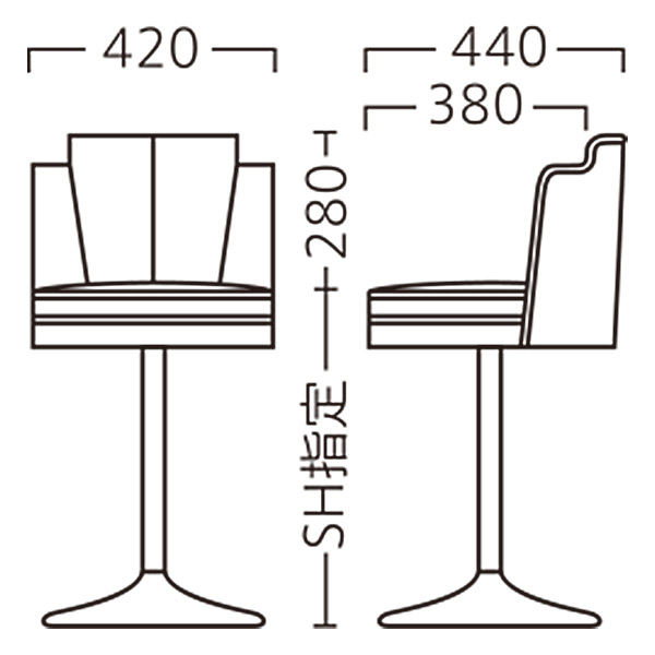 C-3340 スタンドイス 図面