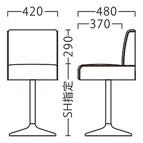 C-3346 スタンドイス 図面