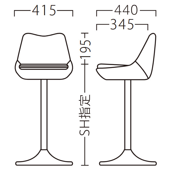 C-3348 スタンドイス 図面