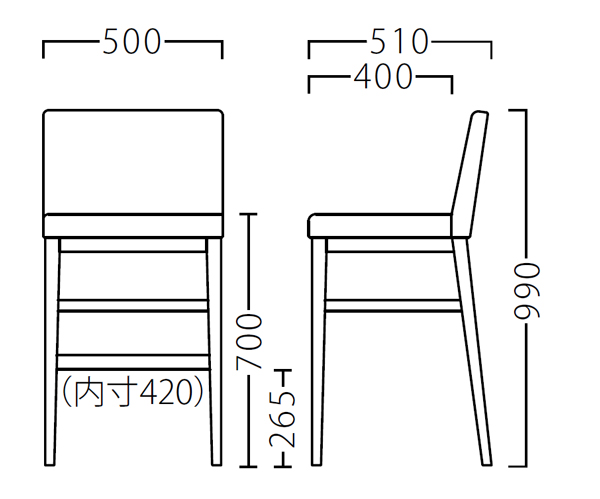 ザップスタンド肘なし　図面