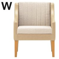 W 一人掛　5N、張地：レザーC-22(No.2)×布地D-19(ホワイト)