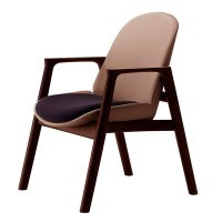 1N 張材：レザー・B-15(No.40)×布地・B-77(ダークブラウン)