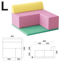 L(ソファL+マット) 張地：レザー・B-15(No.46,31,24)