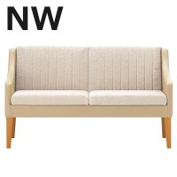 NW 二人掛　5N、張地：レザーC-22(No.2)×布地D-19(ホワイト)