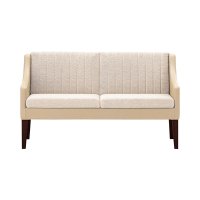 NW 二人掛　1N、張地：レザーC-22(No.2)×布地D-19(ホワイト)