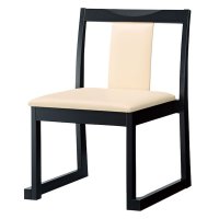 錦イスB （背張り） 黒 張地：A/レザー・メトロ350