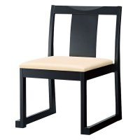 錦イスA（背板塗装） 黒 張地：A/レザー・メトロ350