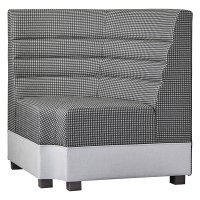 角コーナー 張地：背・座/ブルテリアチェックL UP5490、他/シルキーラスタルⅡ UP5234