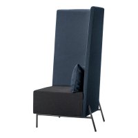 リーゼン-1 MBK（ツートン張） 張地：布・ツイル BK（Dランク） 背クッション：布・ツイルNB（Dランク）