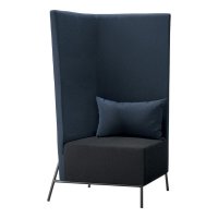 リーゼン-1 MBK（ツートン張） 張地：布・ツイル BK（Dランク） 背クッション：布・ツイルNB（Dランク）