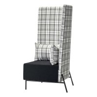 リーゼン-2 MBK（ツートン張） 張地：布・ツイル BK（Dランク） 背クッション：参考張地