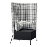 リーゼン-2 MBK（ツートン張） 張地：布・ツイル BK（Dランク） 背クッション：参考張地