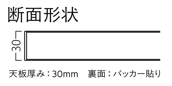 ST-007 メラミン化粧板 ABSエッジ(S)