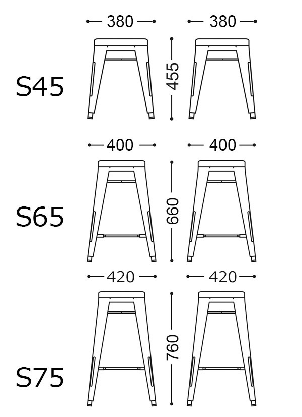 パンガススツールS45/S65/S75