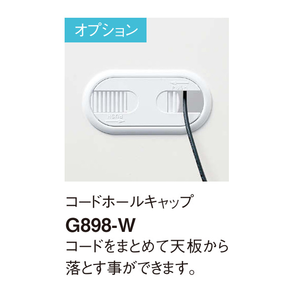 オプション：コードホールキャップ G898-W