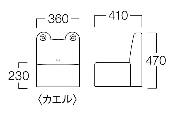 カエル 図面