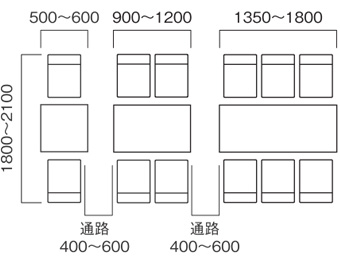 2人席・4人席・6人席