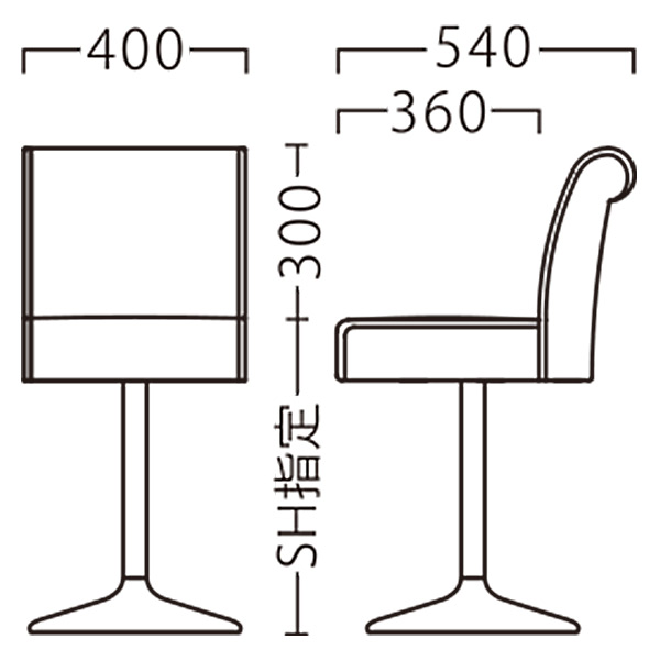 C-3345 スタンドイス(脚GT850-Aセット)