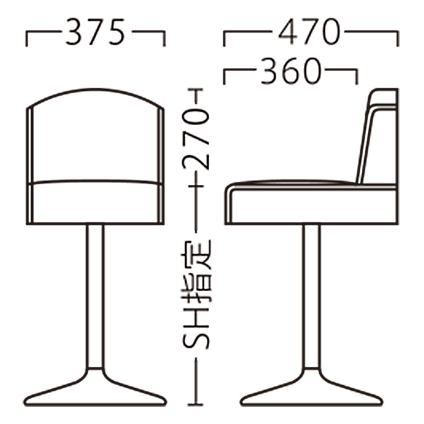 C-3344 スタンドイス（脚GT850-Aセット）