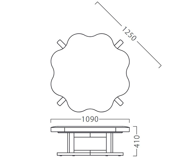 スツール　図面