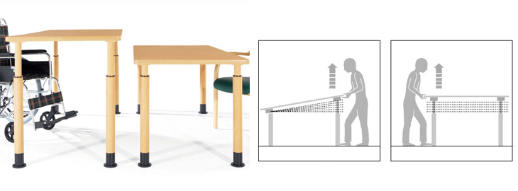 介護テーブル　ラチェット式