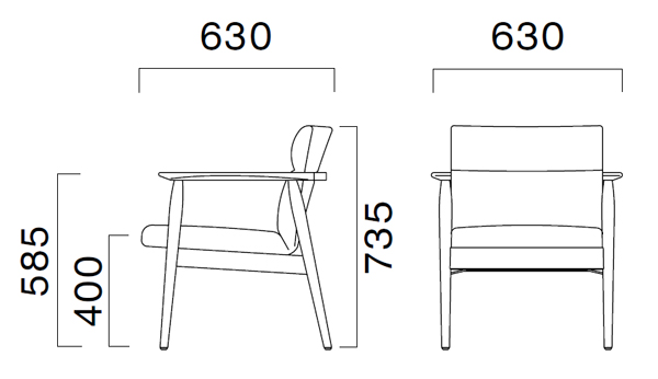 アルメルHW/LW 木製椅子 クレス（CRES）｜店舗家具ピースワーク